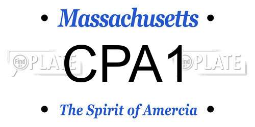 CPA1 Massachusetts License Plate