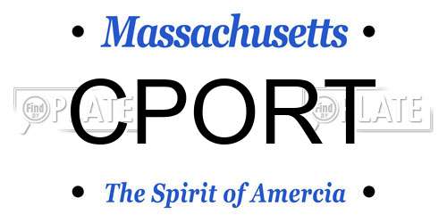 CPORT Massachusetts License Plate