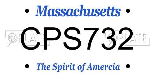 CPS732 Massachusetts License Plate