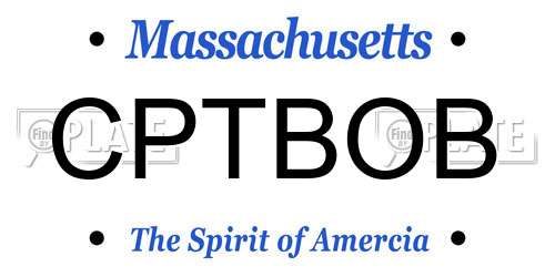 CPTBOB Massachusetts License Plate