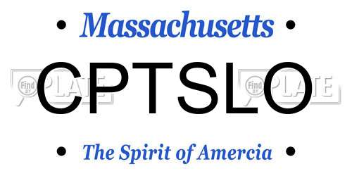 CPTSLO Massachusetts License Plate