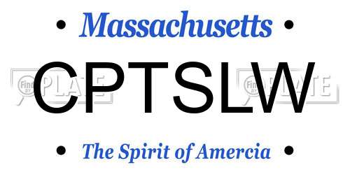CPTSLW Massachusetts License Plate