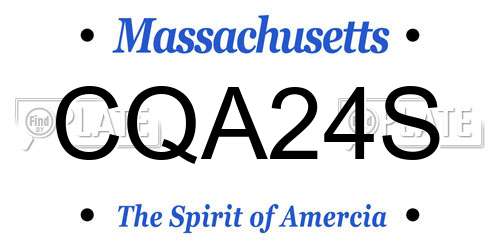 CQA24S Massachusetts License Plate