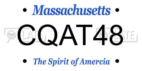 CQAT48 Massachusetts License Plate