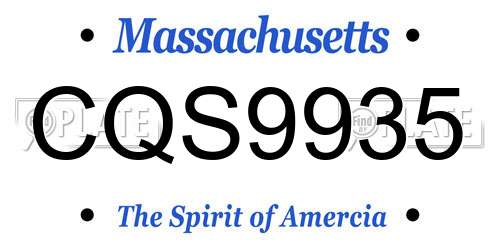 CQS9935 Massachusetts License Plate
