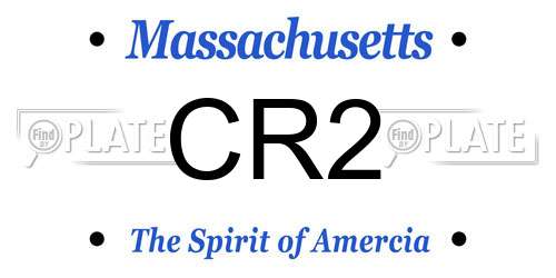 CR2 Massachusetts License Plate