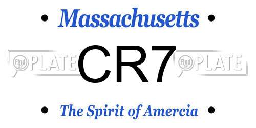 CR7 Massachusetts License Plate