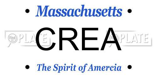 CREA Massachusetts License Plate