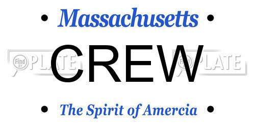 CREW Massachusetts License Plate