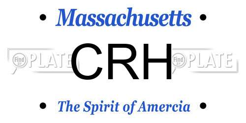CRH Massachusetts License Plate