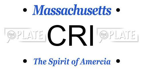 CRI Massachusetts License Plate
