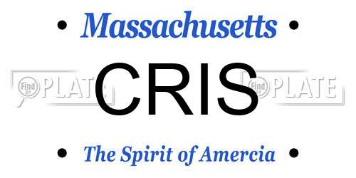CRIS Massachusetts License Plate