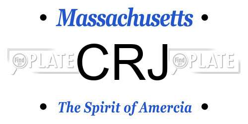 CRJ Massachusetts License Plate