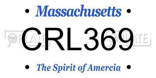 CRL369 Massachusetts License Plate