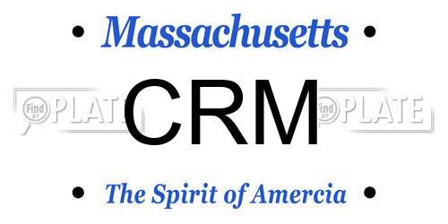 CRM Massachusetts License Plate