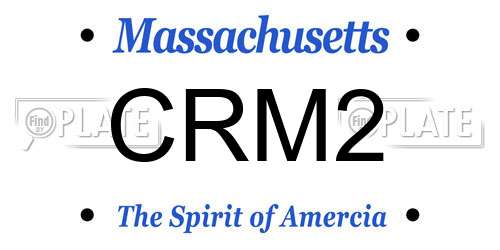 CRM2 Massachusetts License Plate