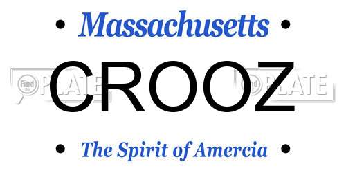 CROOZ Massachusetts License Plate