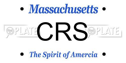 CRS Massachusetts License Plate