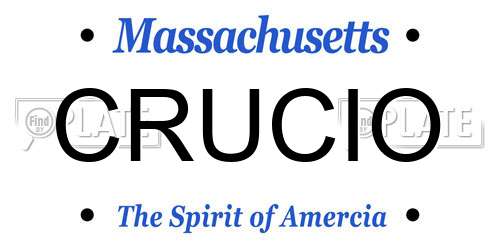 CRUCIO Massachusetts License Plate