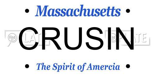 CRUSIN Massachusetts License Plate