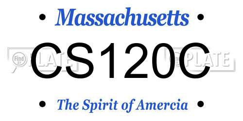 CS120C Massachusetts License Plate