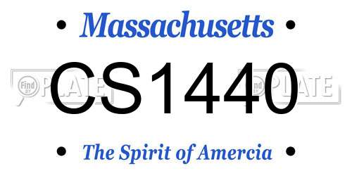 CS1440 Massachusetts License Plate
