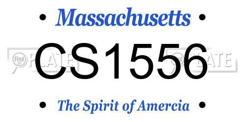 CS1556 Massachusetts License Plate