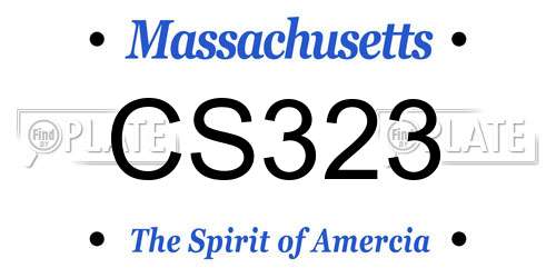 CS323 Massachusetts License Plate
