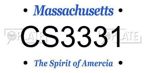 CS3331 Massachusetts License Plate