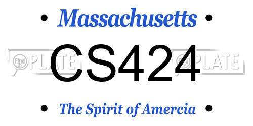 CS424 Massachusetts License Plate