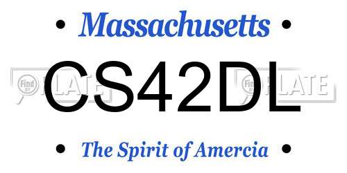 CS42DL Massachusetts License Plate