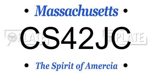 CS42JC Massachusetts License Plate
