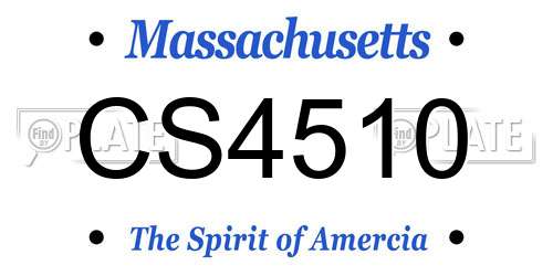 CS4510 Massachusetts License Plate