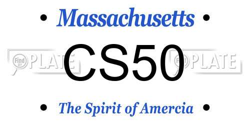 CS50 Massachusetts License Plate