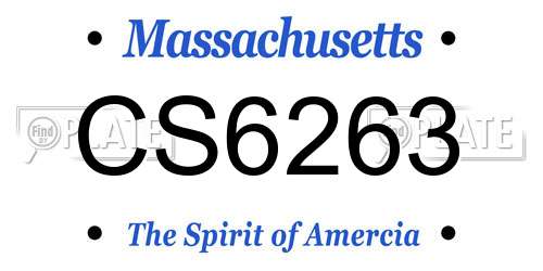 CS6263 Massachusetts License Plate