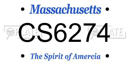 CS6274 Massachusetts License Plate
