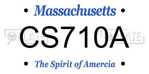 CS710A Massachusetts License Plate