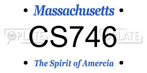 CS746 Massachusetts License Plate