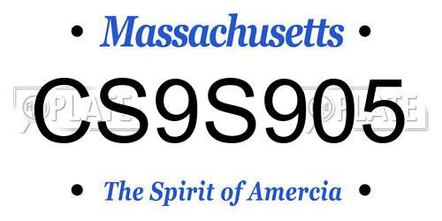 CS9S905 Massachusetts License Plate