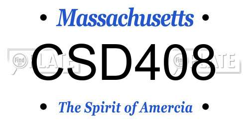 CSD408 Massachusetts License Plate