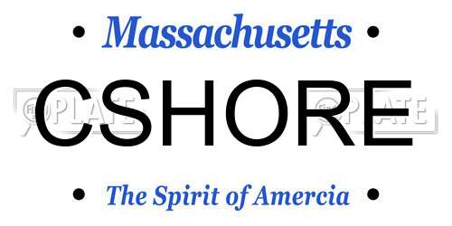 CSHORE Massachusetts License Plate