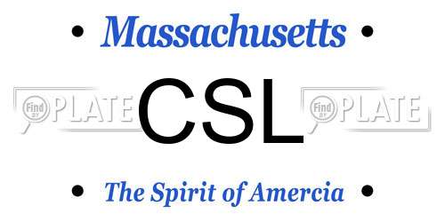 CSL Massachusetts License Plate