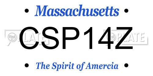 CSP14Z Massachusetts License Plate