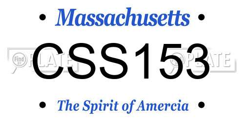 CSS153 Massachusetts License Plate