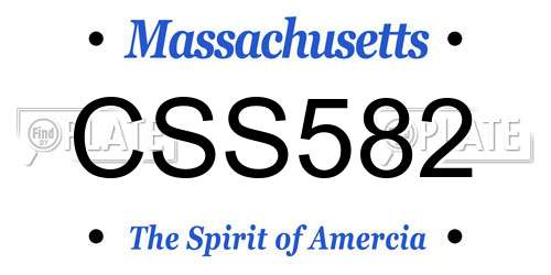CSS582 Massachusetts License Plate
