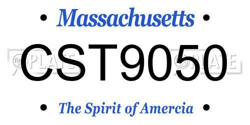 CST9050 Massachusetts License Plate