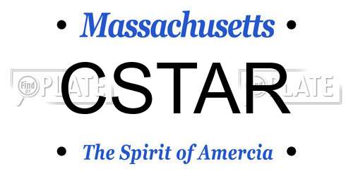 CSTAR Massachusetts License Plate
