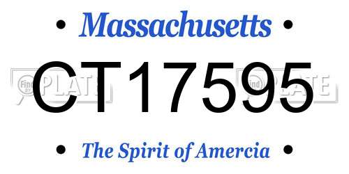 CT17595 Massachusetts License Plate