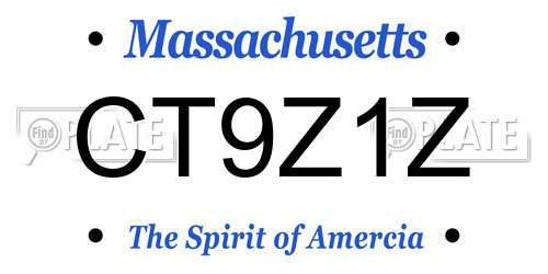 CT9Z1Z Massachusetts License Plate