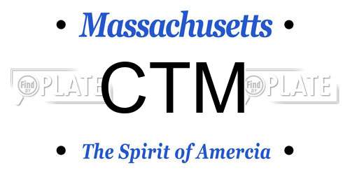 CTM Massachusetts License Plate